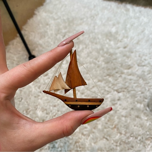 New! ☆ Balinese Handmade Sailship Pin For Bags, Clothes, Etc.! - Picture 8 of 10
